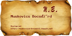Muskovics Bocsárd névjegykártya